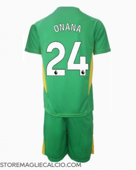 Manchester United Andre Onana #24 Portiere Maglia Gara Terza Repliche 2024-25 Bambino